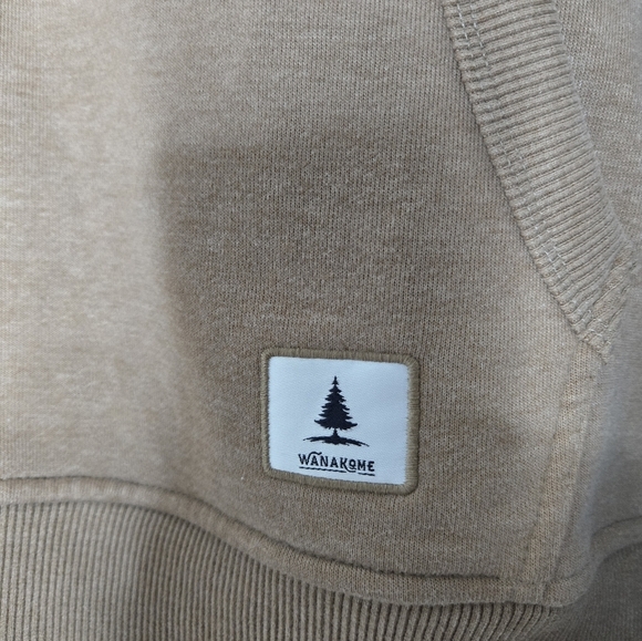 Wanakome Adventure Hoodie Blue Beige Colorblock Pullover Size S (Oversized Fit) - Picture 10 of 10